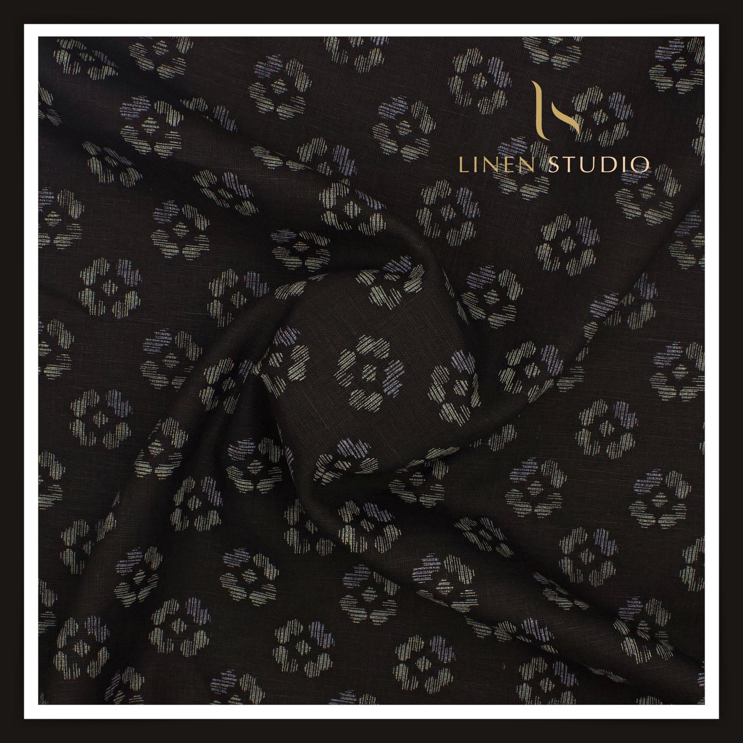 60 Lea Printed Linen Shirting by Burgoyne - Krushnapuspam