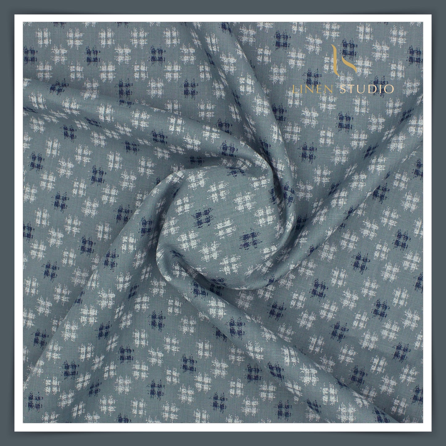 Burgoyne 70 Lea Premium Linen Digital Printed Shirting 02 - Linen Studio