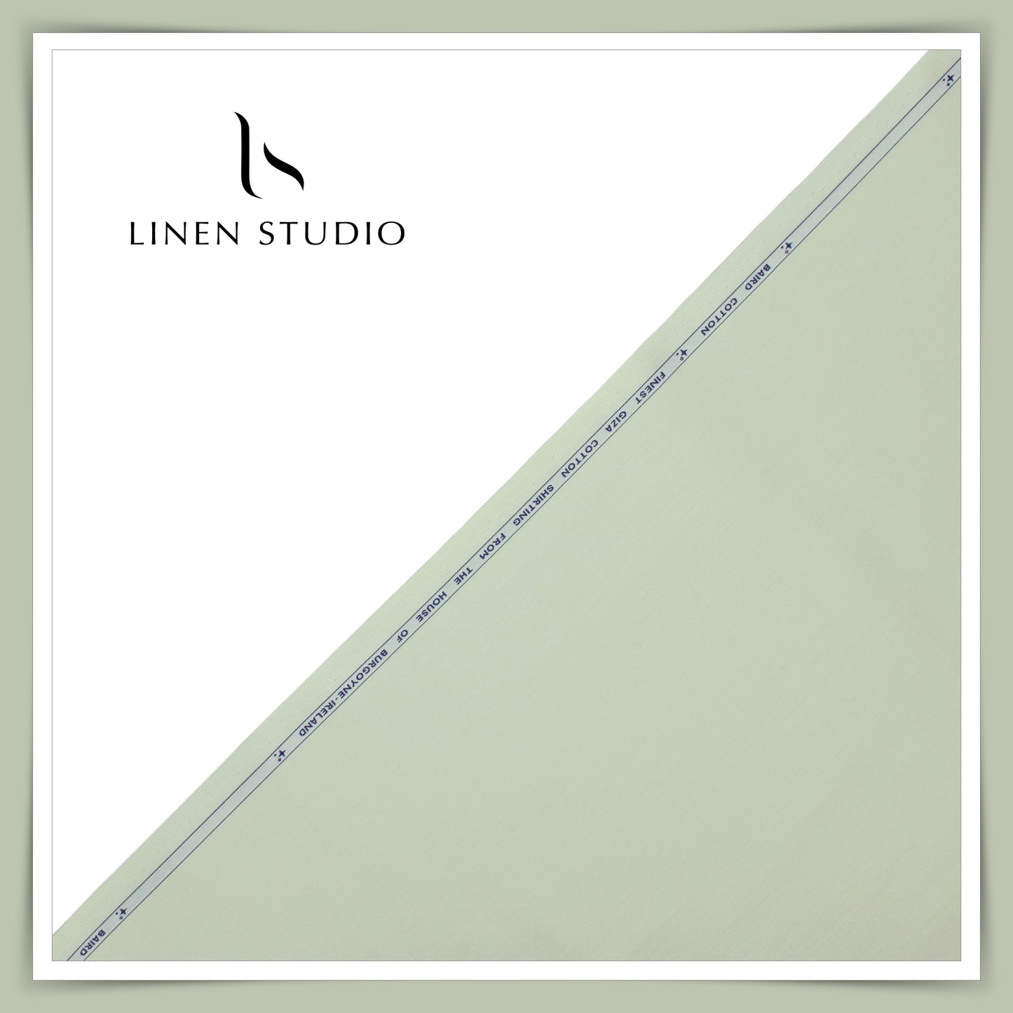 100% Giza Cotton Shirting by Burgoyne Ireland - Pastel Green (NEW)