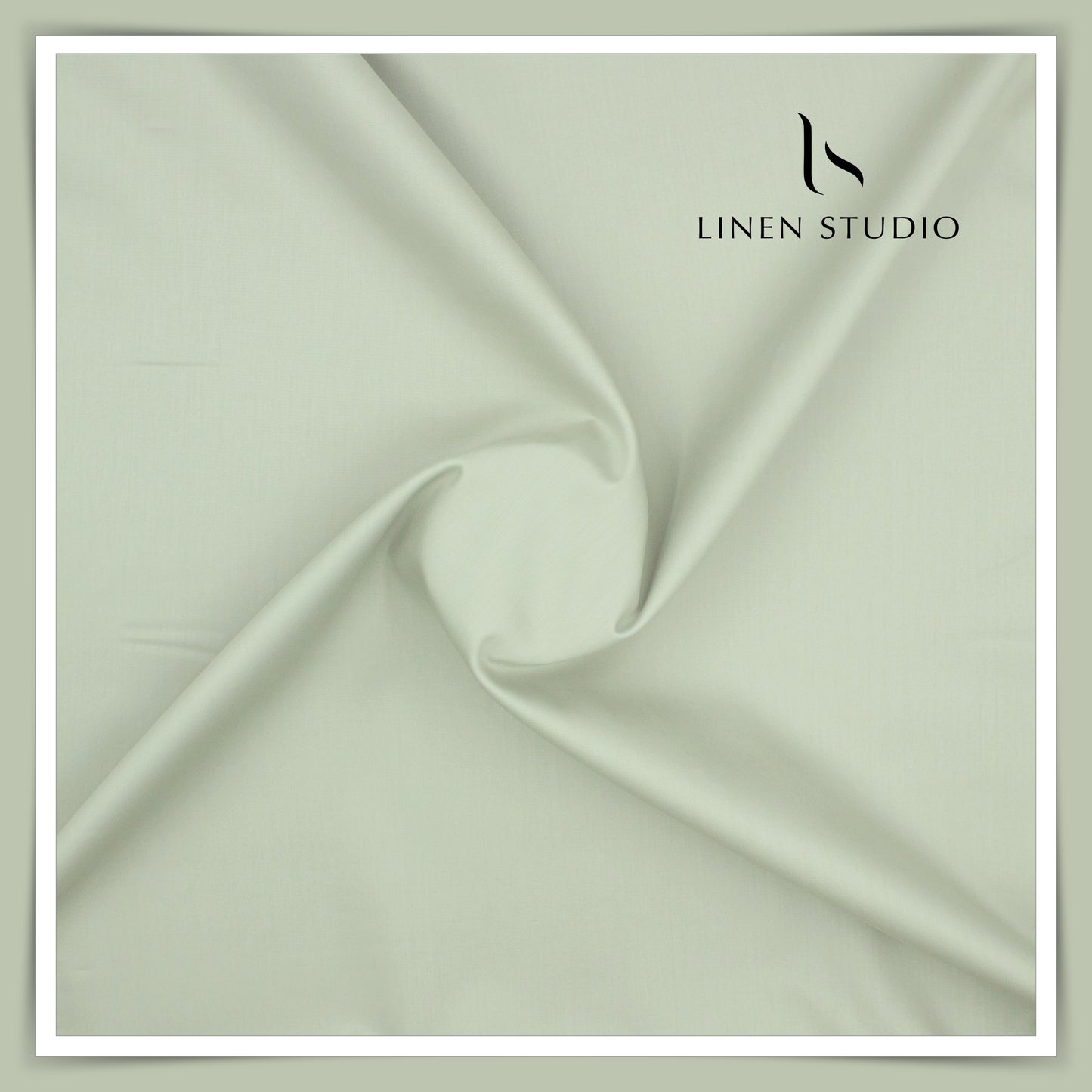 100% Giza Cotton Shirting by Burgoyne Ireland - Pastel Green (NEW)