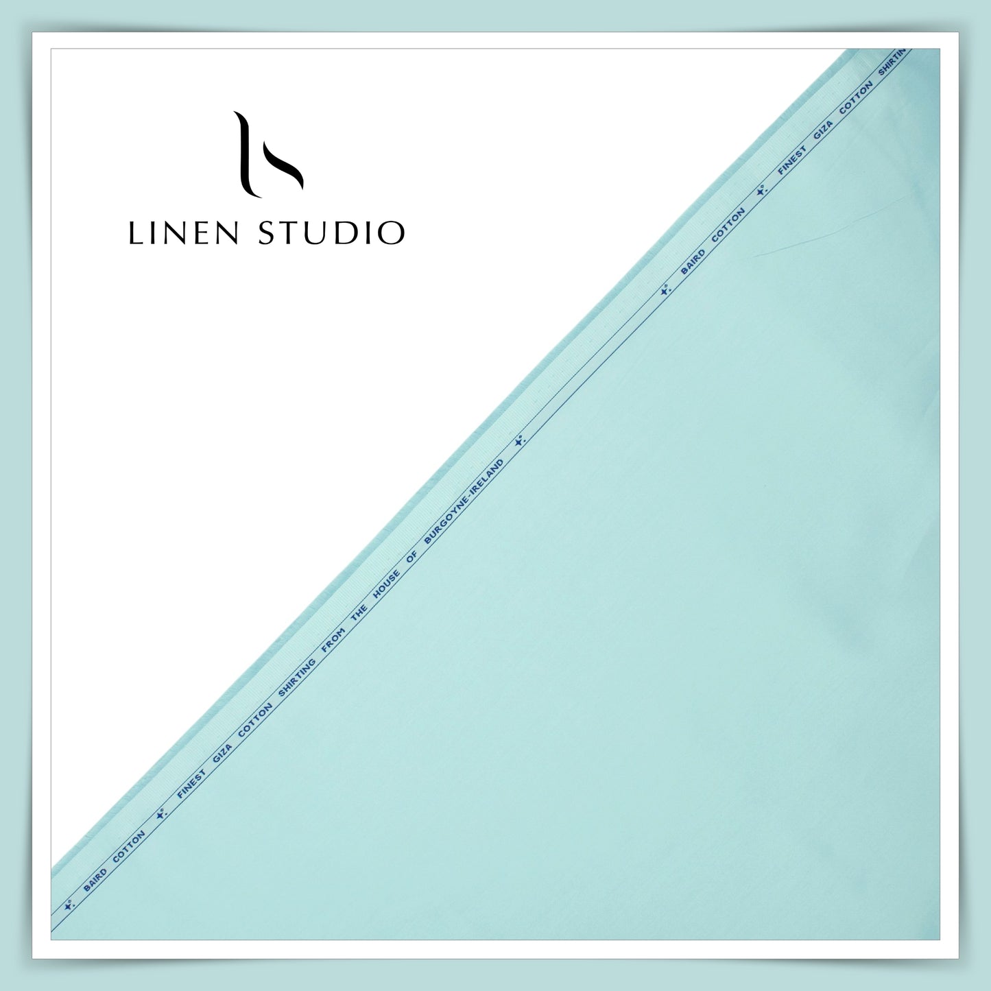 100% Giza Cotton Shirting by Burgoyne Ireland - Nebula Blue (NEW)