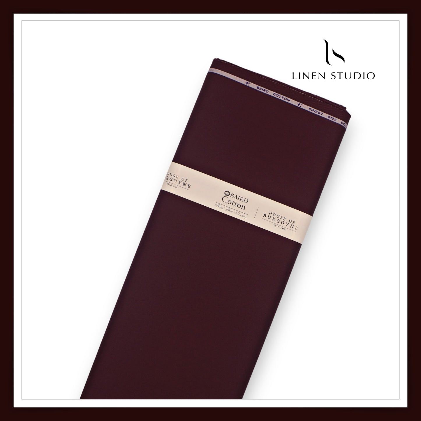 100% Giza Cotton Shirting by Burgoyne Ireland - Dark Sienna (NEW)