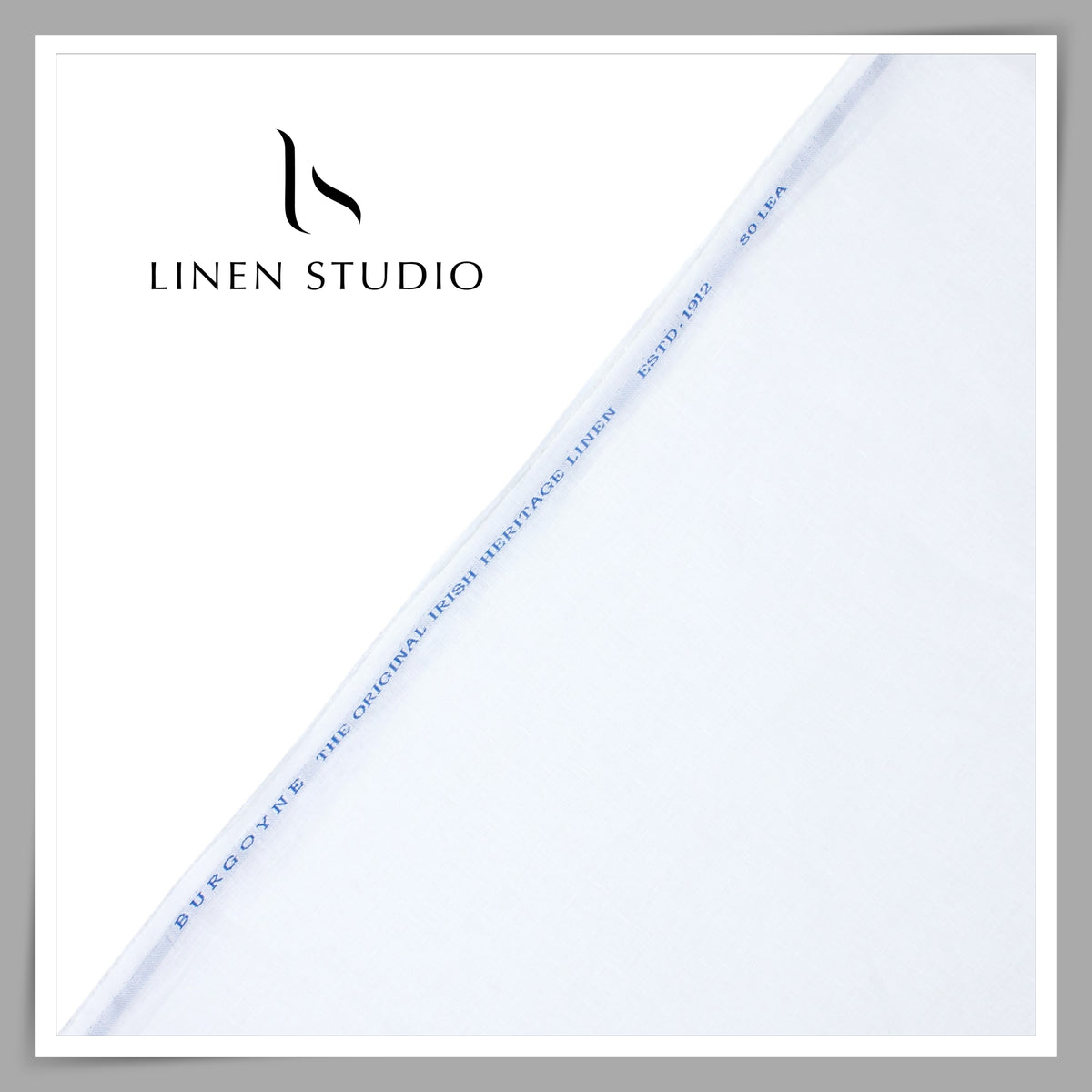 80 Lea Pure Linen Shirting by Burgoyne - White (NEW) (Limited Stock)