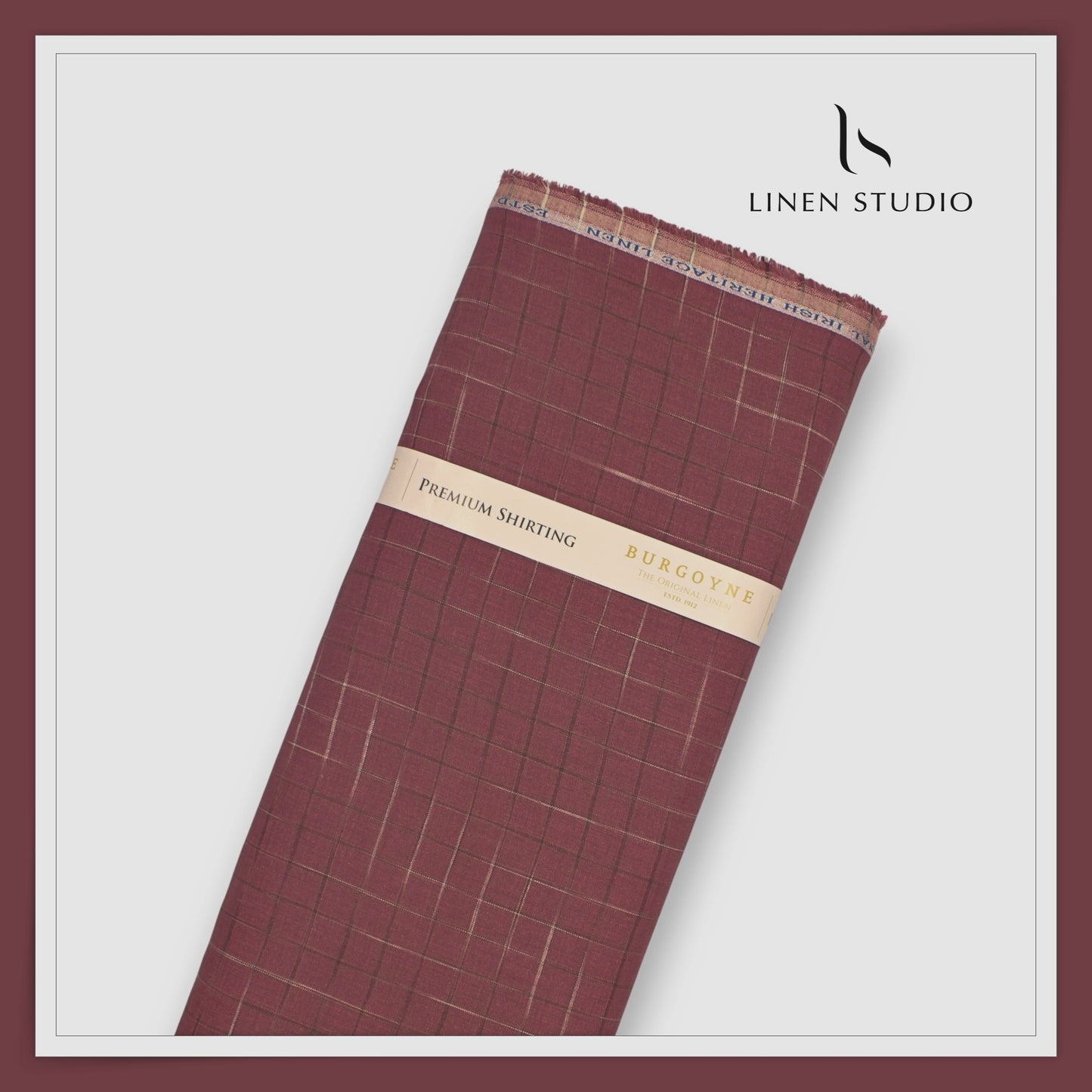 70 Lea Luxury Shirting by Burgoyne - Copper Red Checks (NEW)