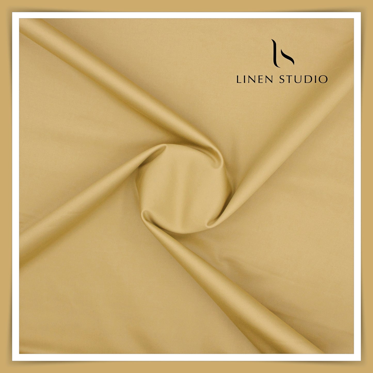 2 Ply 100% Cotton Suiting by Burgoyne Ireland - Light Brown (Satin Finish)