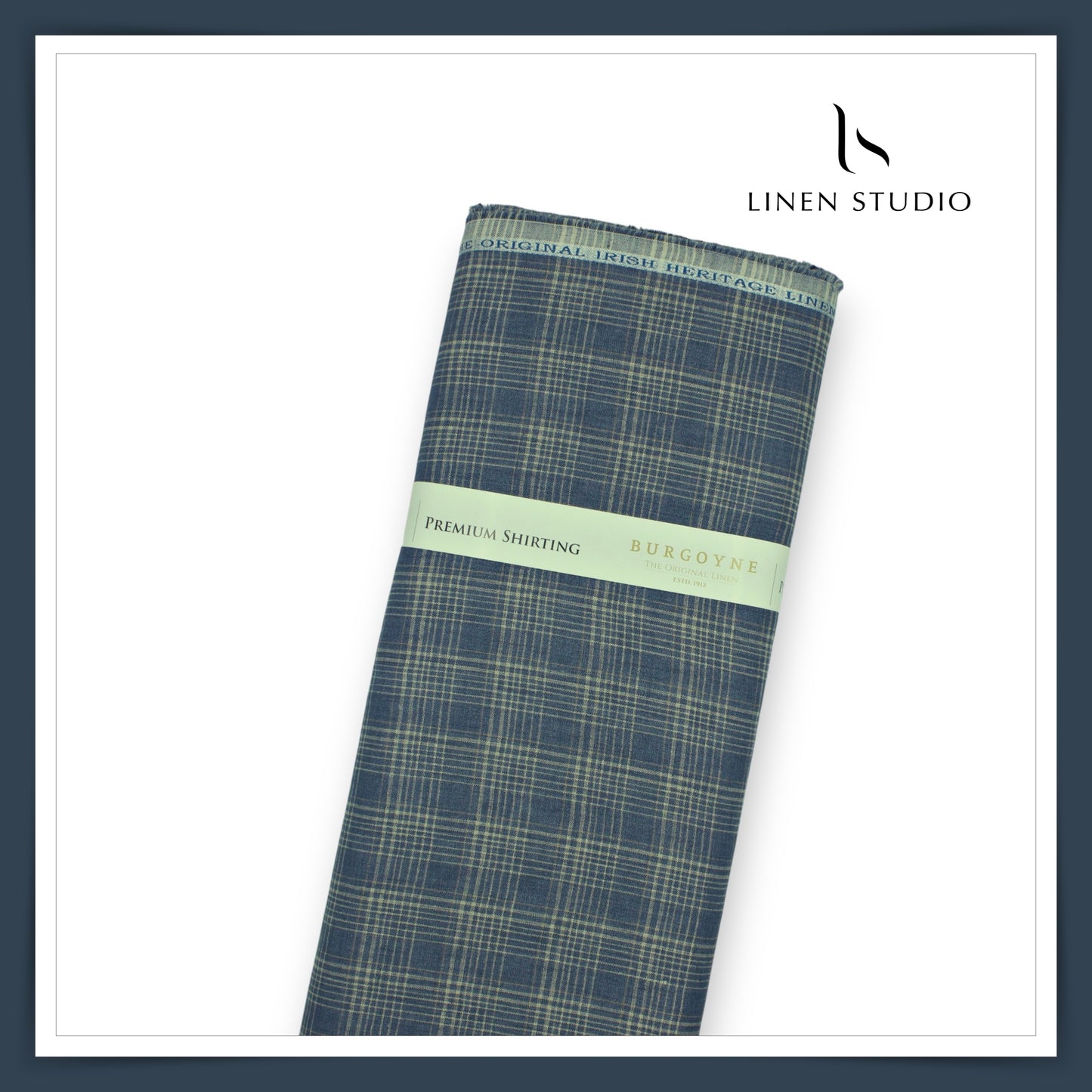 70 Lea Luxury Shirting by Burgoyne - Comet Blue Checks (NEW)