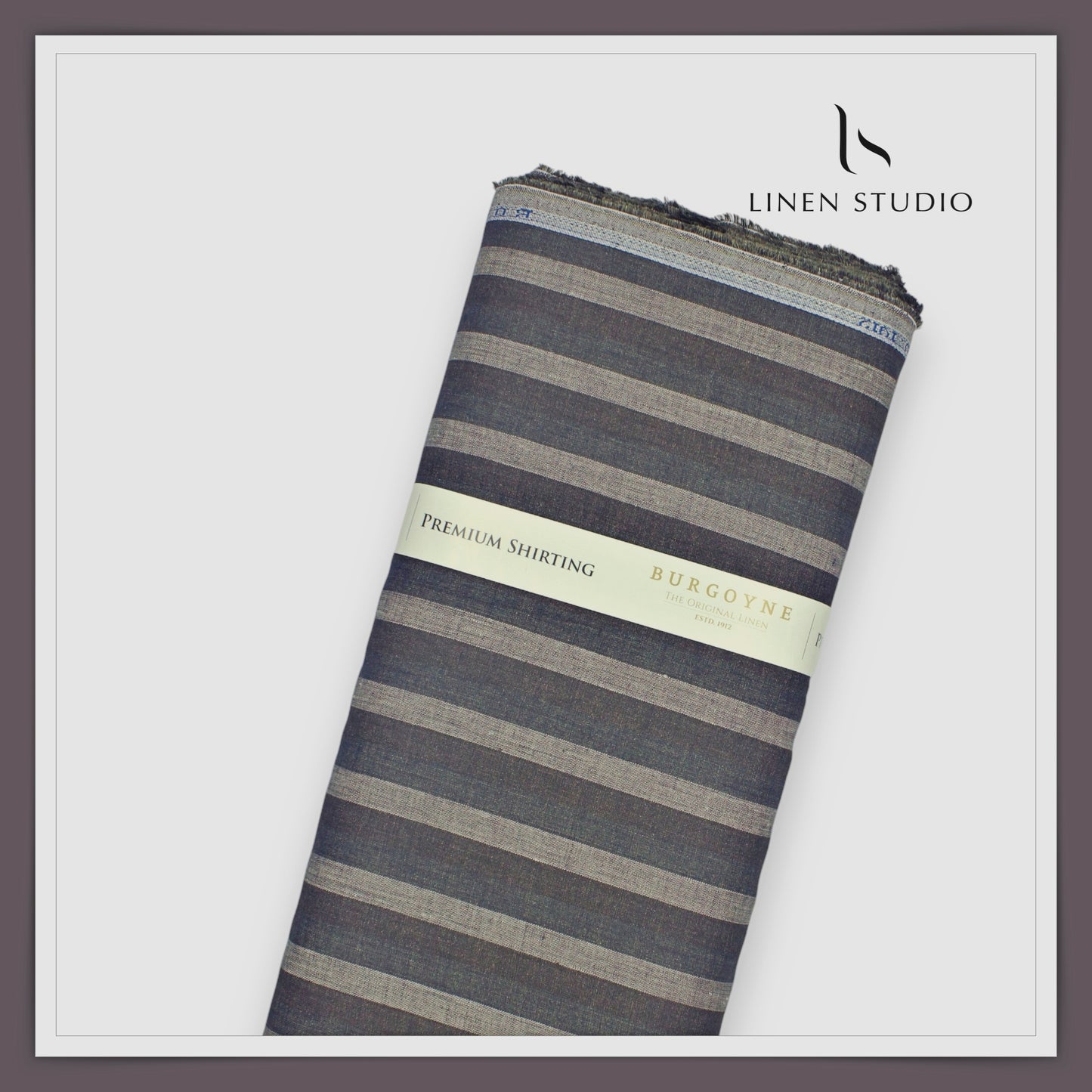 70 Lea Luxury Shirting by Burgoyne - Multicolour Broad Stripes (NEW)