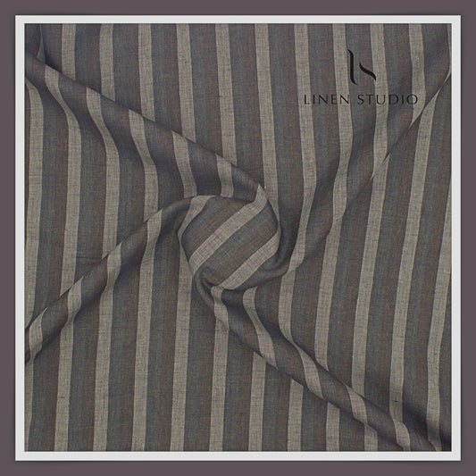 70 Lea Luxury Shirting by Burgoyne - Multicolour Broad Stripes (NEW)