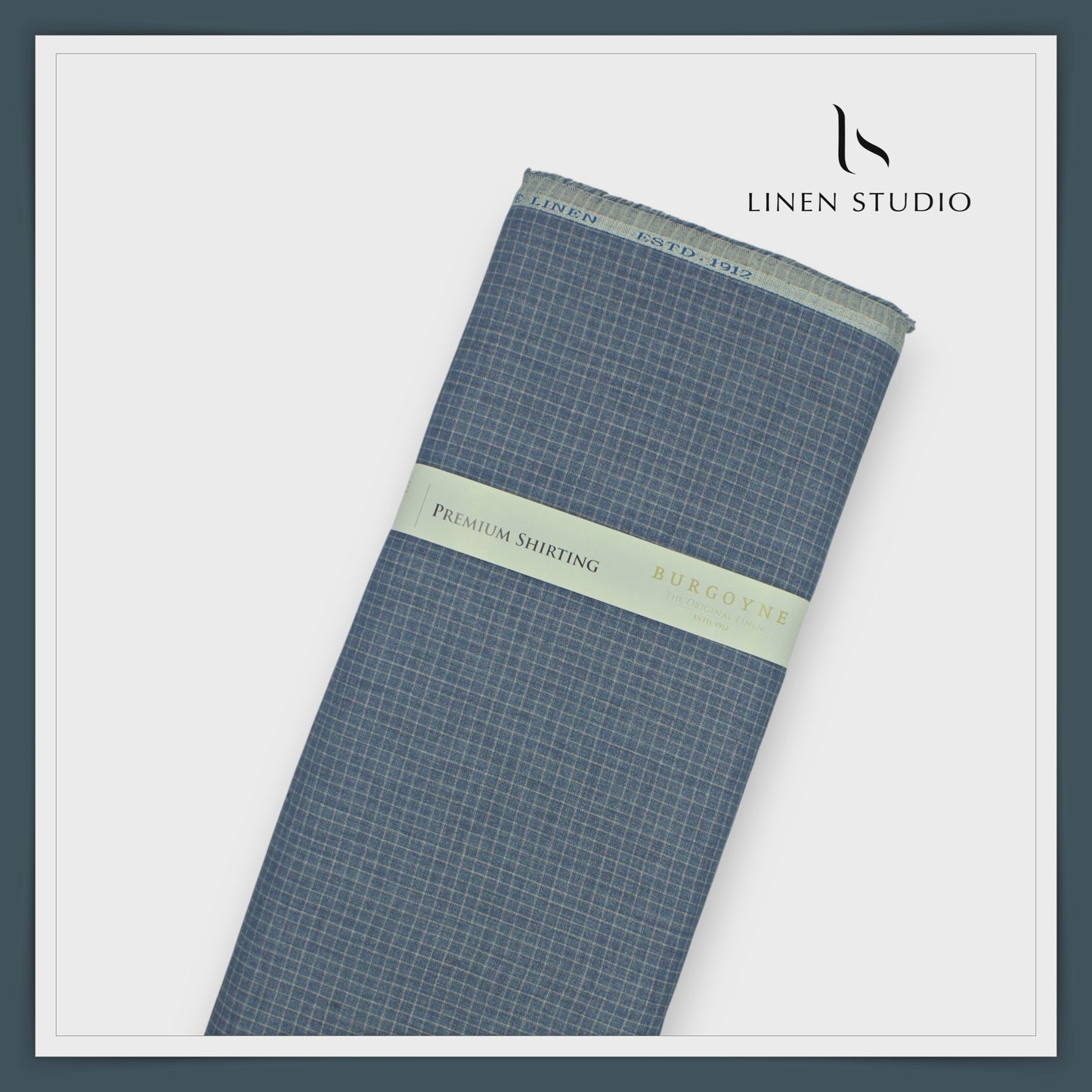 70 Lea Luxury Shirting by Burgoyne - Marble Blue Checks (NEW)