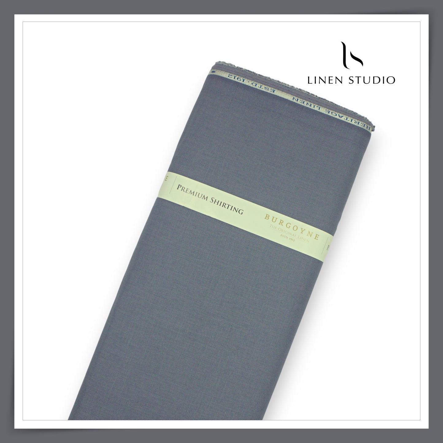 Burgoyne Premium Linen 70 Lea Shirting - Flint Stone (NEW)