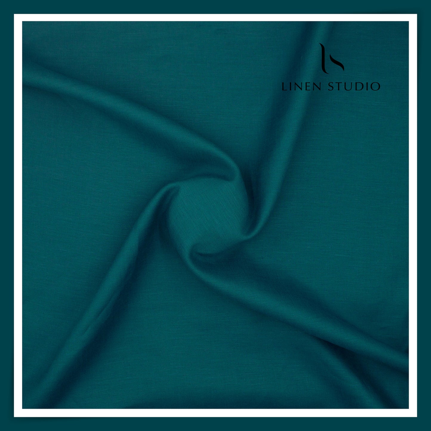 Burgoyne Premium Linen 70 Lea Shirting - Deep Teal (NEW)
