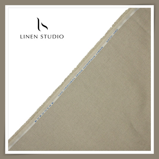 Burgoyne Premium Linen 70 Lea Shirting - Natural Granite (NEW)