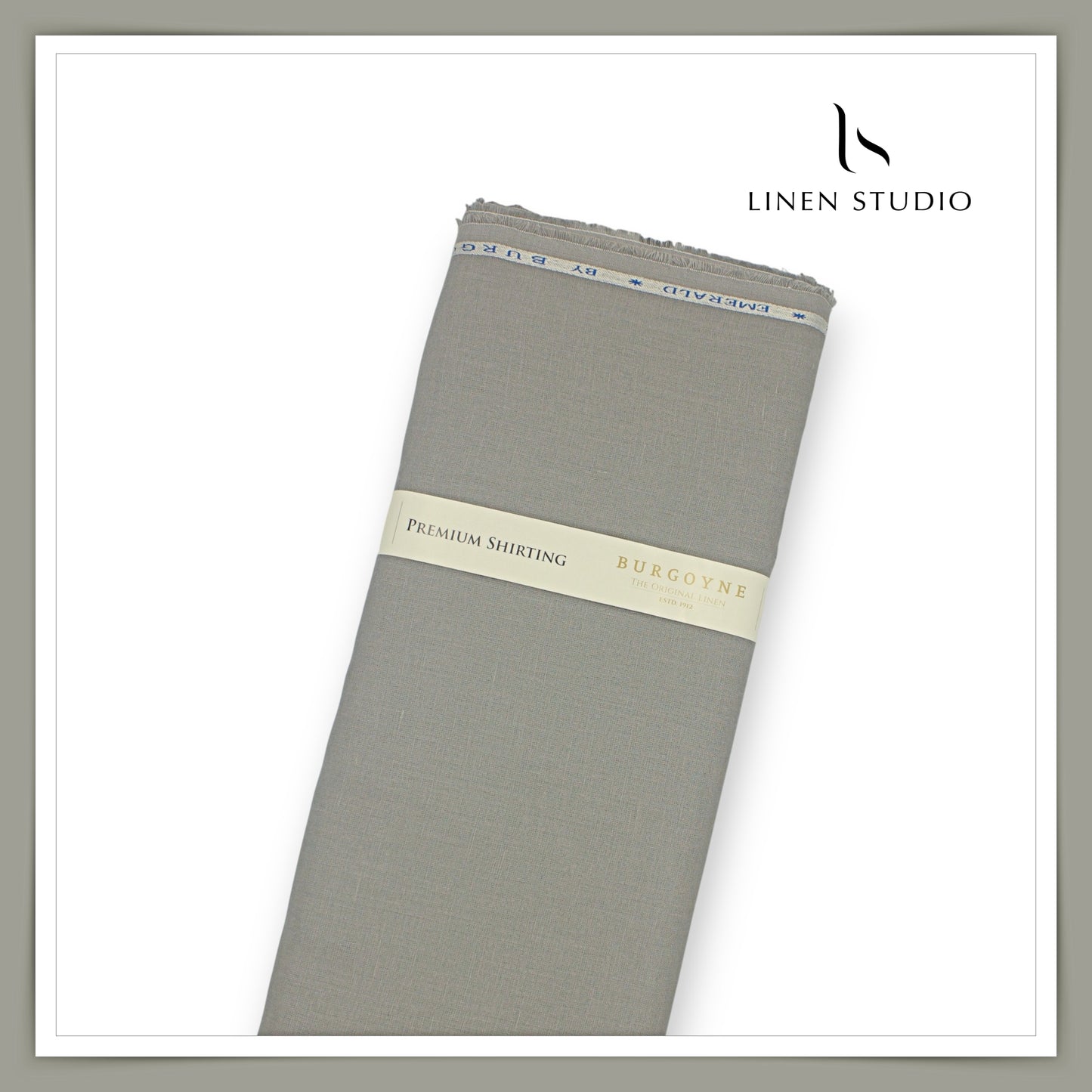 Burgoyne Premium Linen 70 Lea Shirting - Sage Grey (NEW)