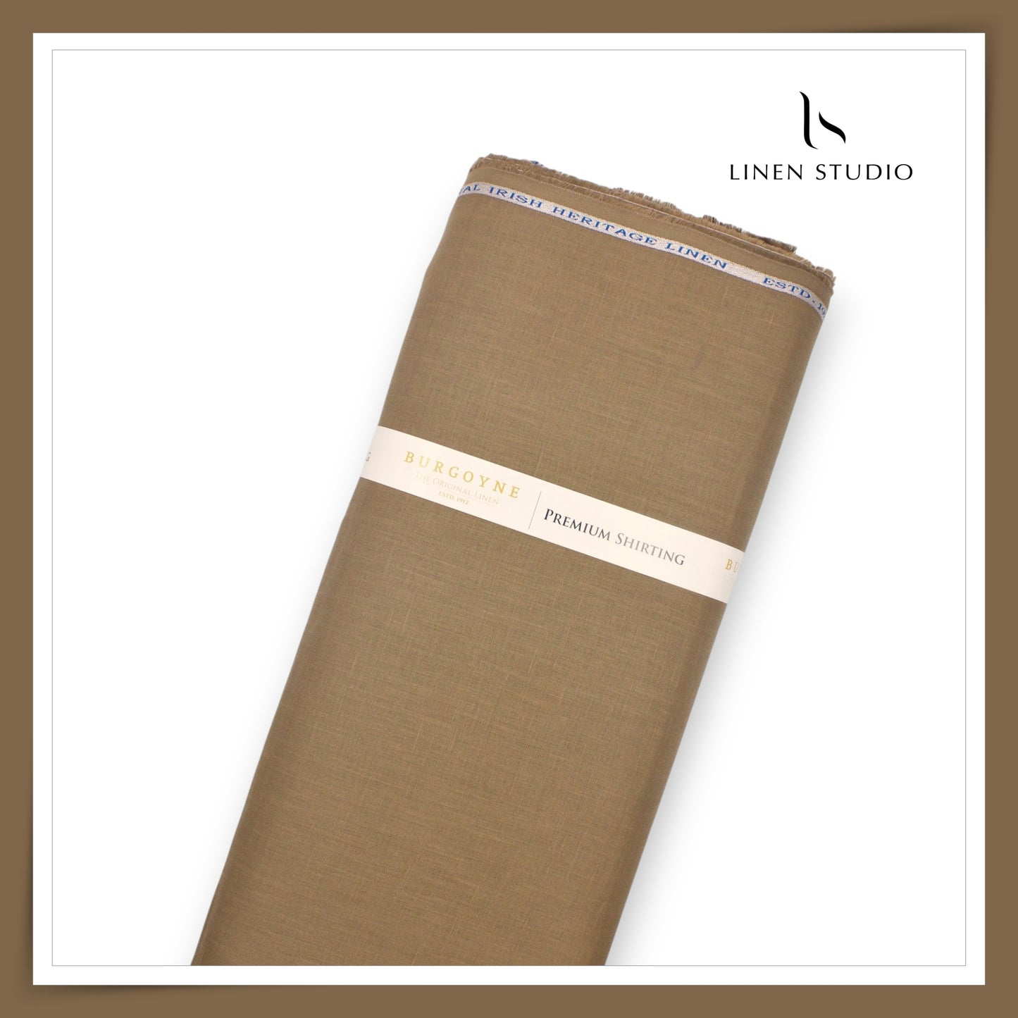 Burgoyne Premium Linen 70 Lea Plain Shirting - Amphora (NEW)