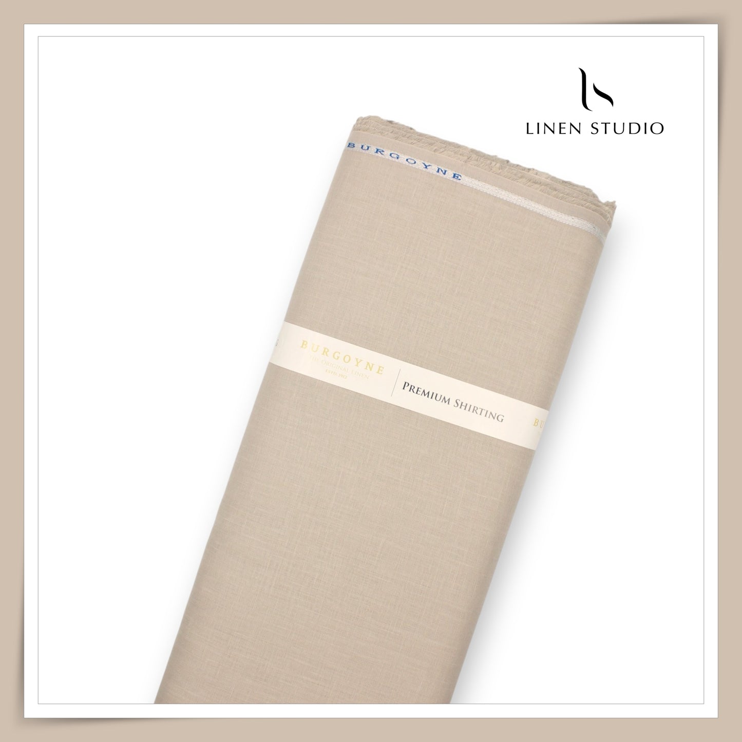 Burgoyne Premium Linen 70 Lea Plain Shirting - Cool Taupe (NEW)