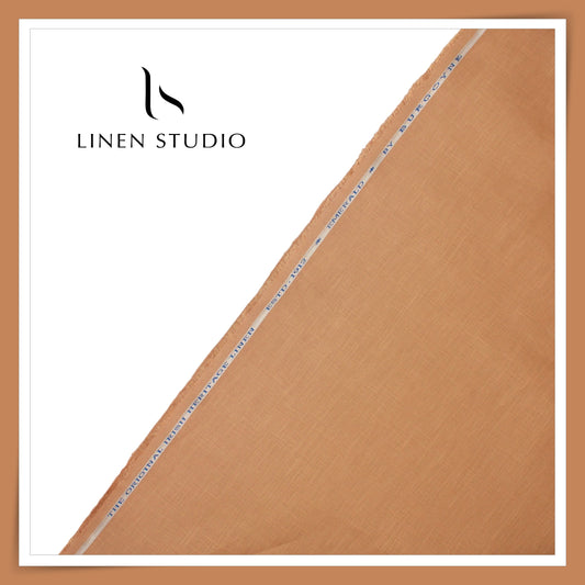 Burgoyne Premium Linen 70 Lea Plain Shirting - Italian Clay (NEW)