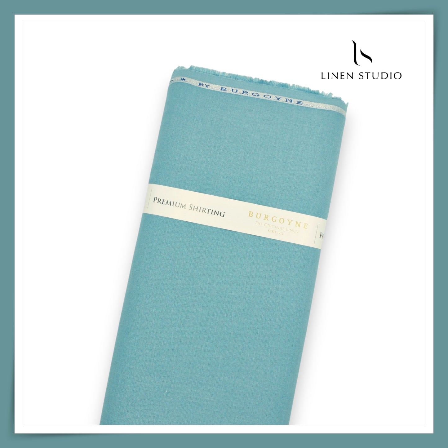 Burgoyne Premium Linen 70 Lea Shirting - Neptune Blue (NEW)
