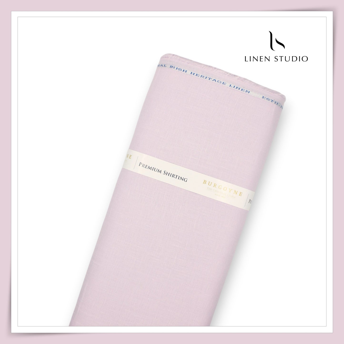 Burgoyne Premium Linen 70 Lea Plain Shirting - Lavender Flare (NEW)