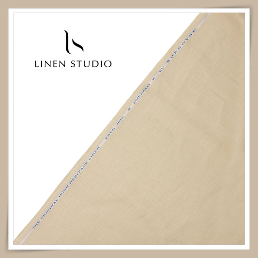 Burgoyne Premium Linen 70 Lea Plain Shirting - Pumice (NEW)