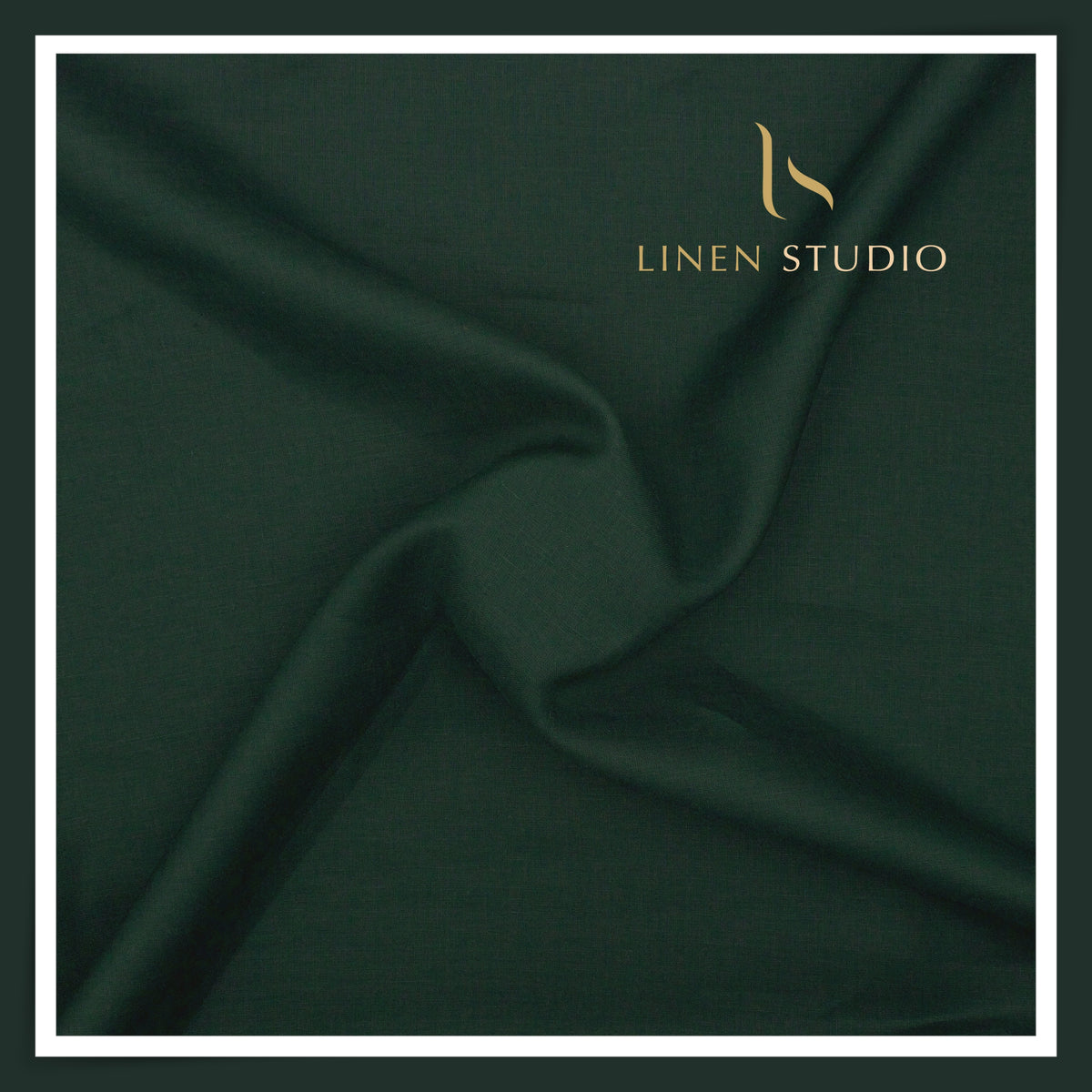 Burgoyne Premium Linen 70 Lea Shirting - Dark Regent Green (NEW)