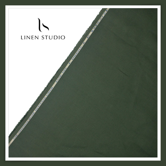 Burgoyne Premium Linen 70 Lea Shirting - Asparagus Green (NEW)