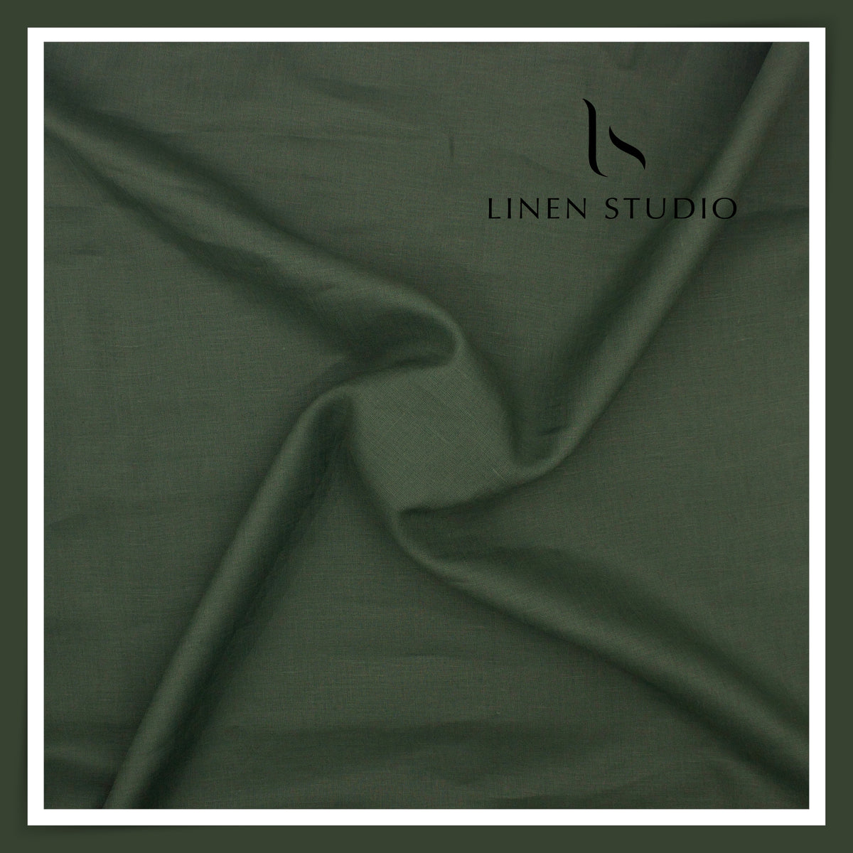 Burgoyne Premium Linen 70 Lea Shirting - Asparagus Green (NEW)