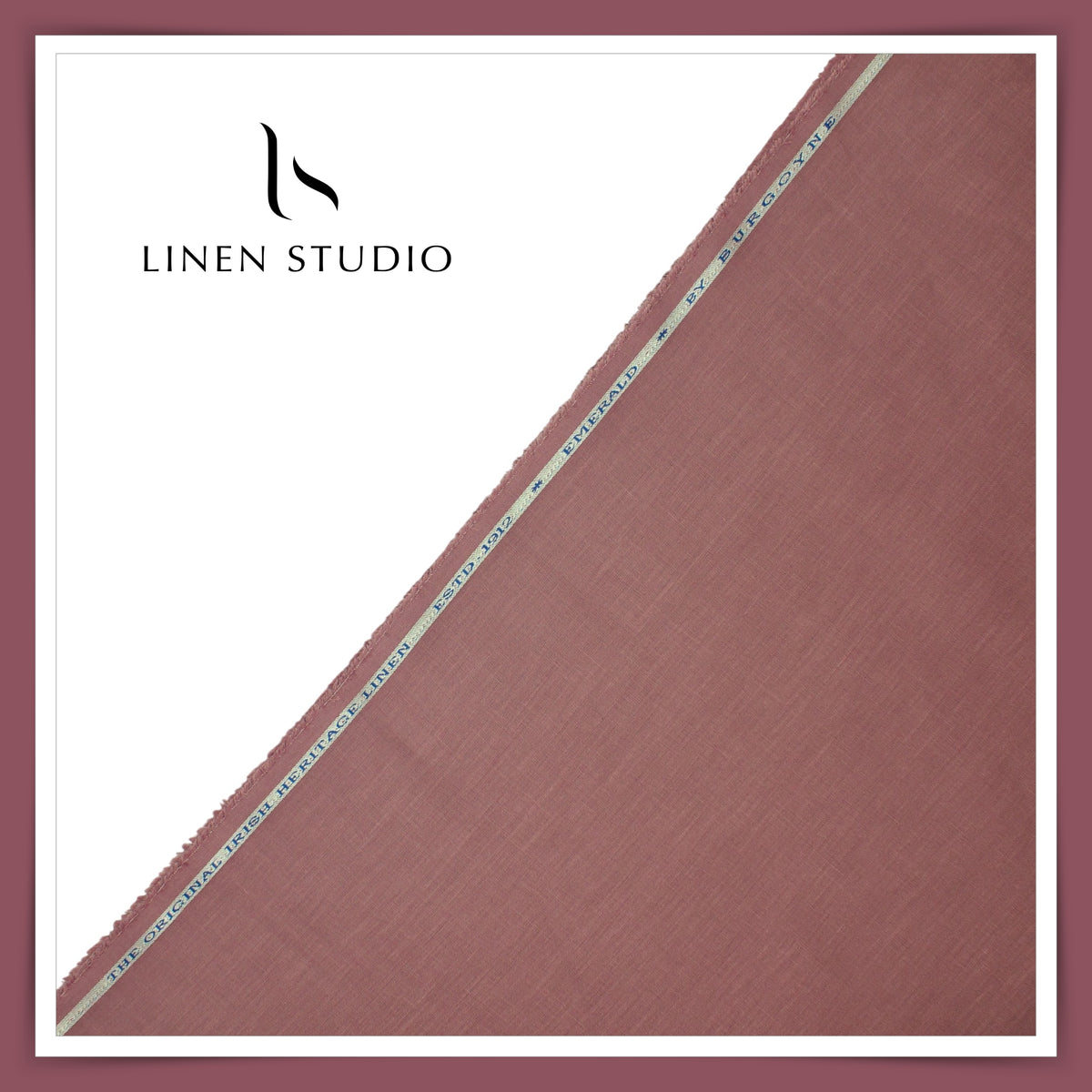 Burgoyne Premium Linen 70 Lea Shirting - Rasberry Taupe (NEW)