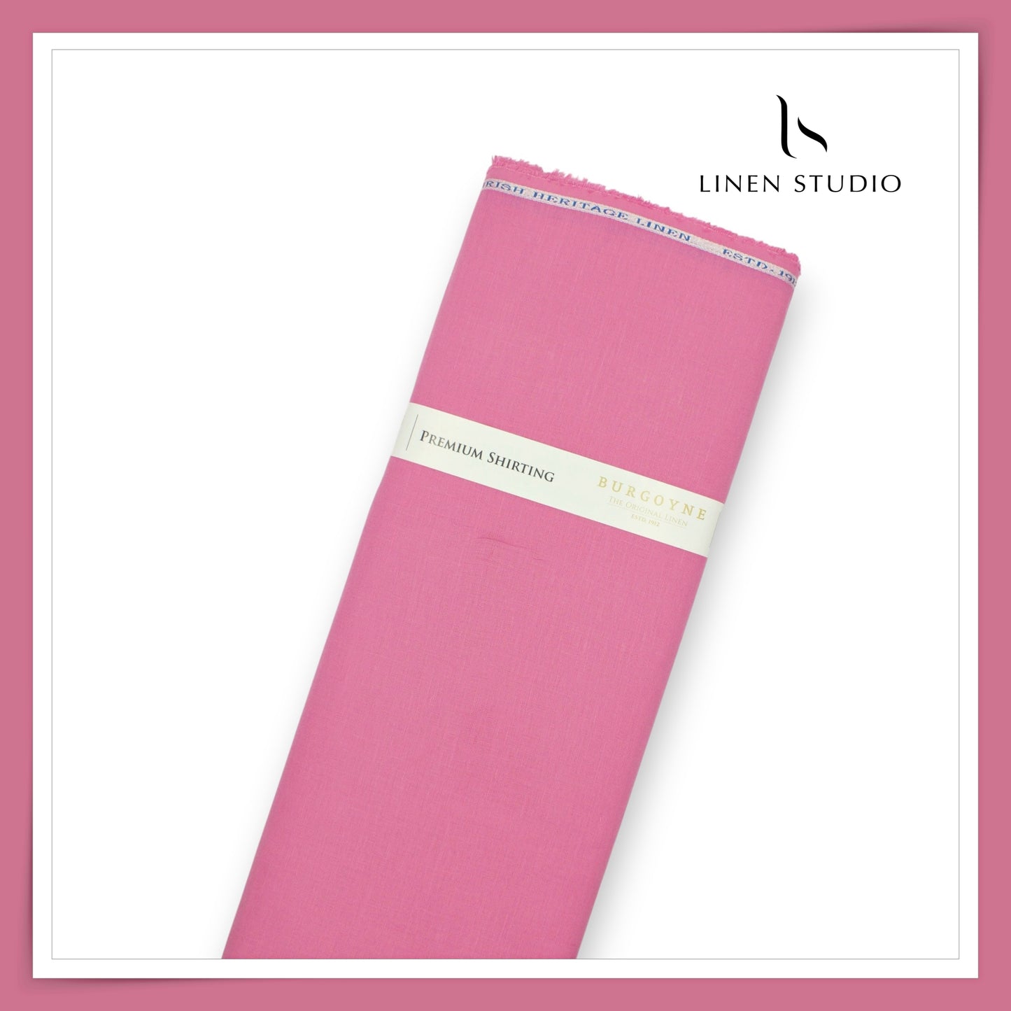 Burgoyne Premium Linen 70 Lea Shirting - Blush Pink (NEW)