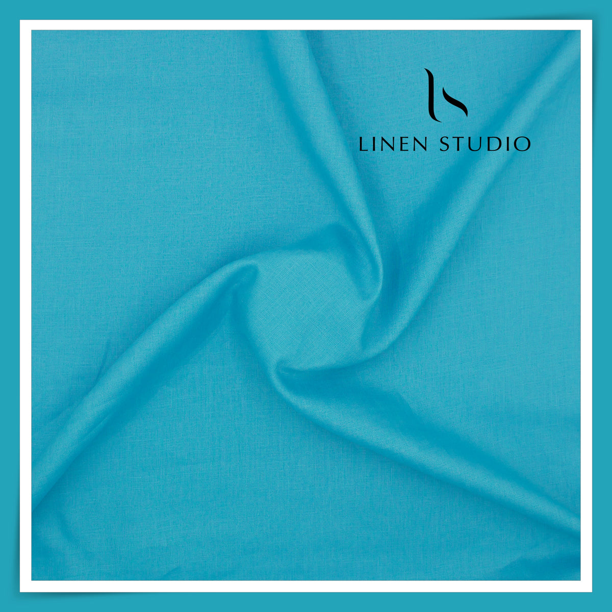 Burgoyne Premium Linen 70 Lea Shirting - Pacific Blue (NEW)
