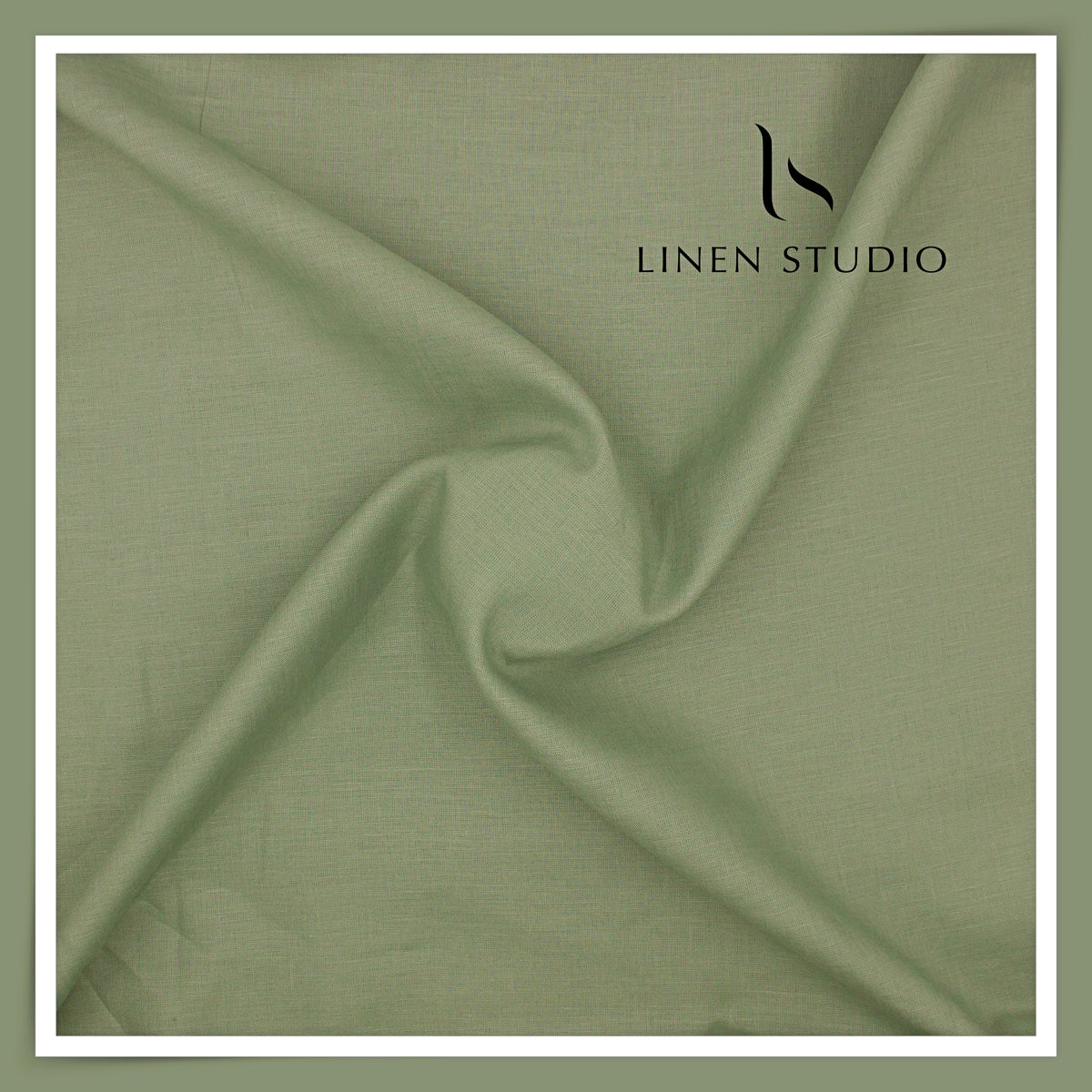 Burgoyne Premium Linen 70 Lea Shirting - Camouflage Green (NEW)