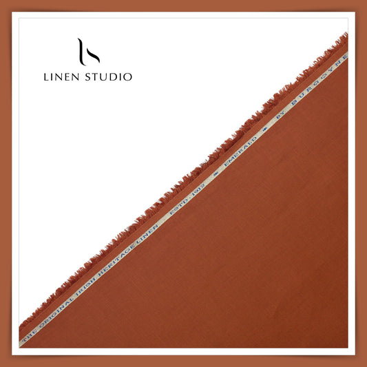 Burgoyne Premium Linen 70 Lea Shirting - Copper Rust (NEW)