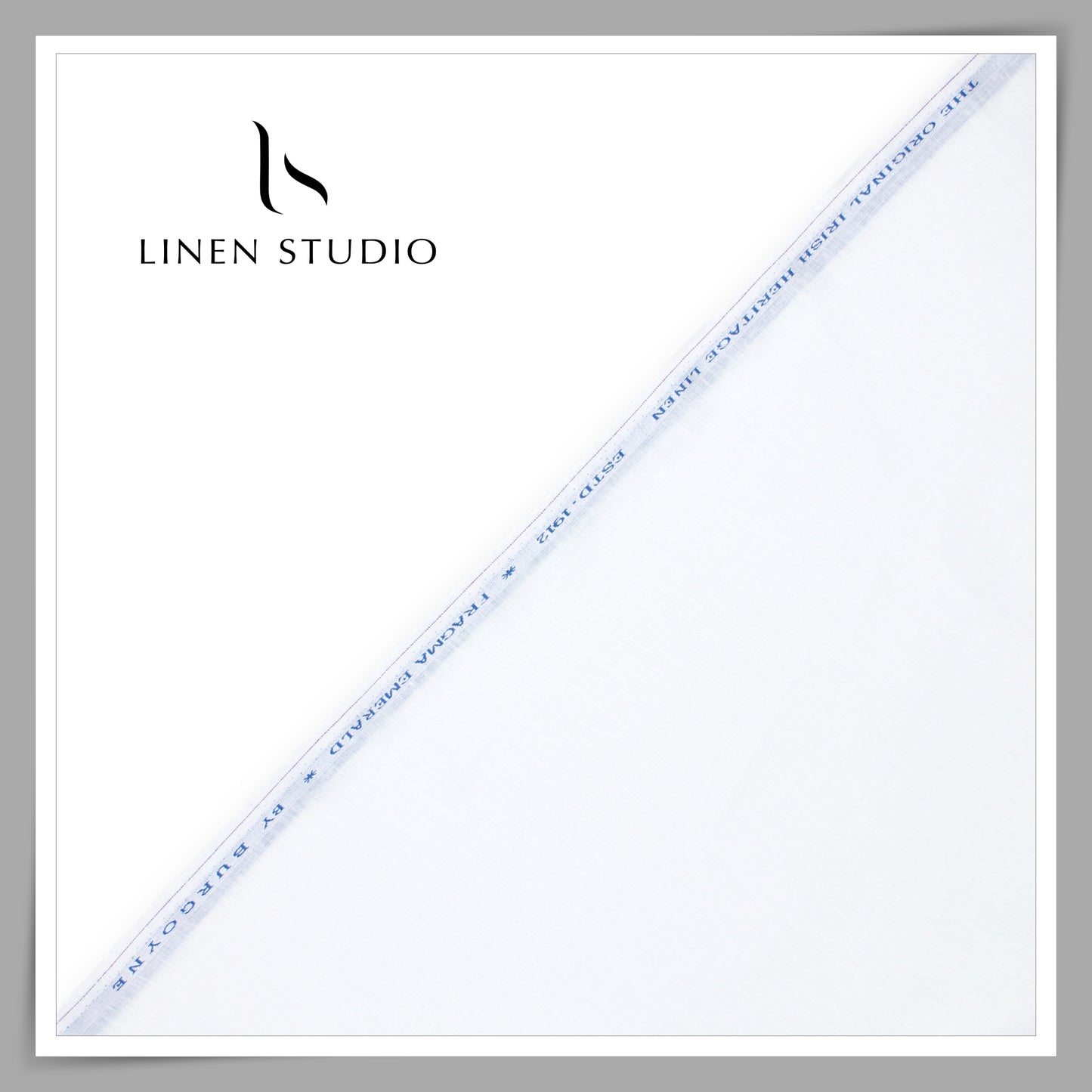 Burgoyne Pure Linen 60 Lea Fragma Scented Shirting - Bright White (NEW)