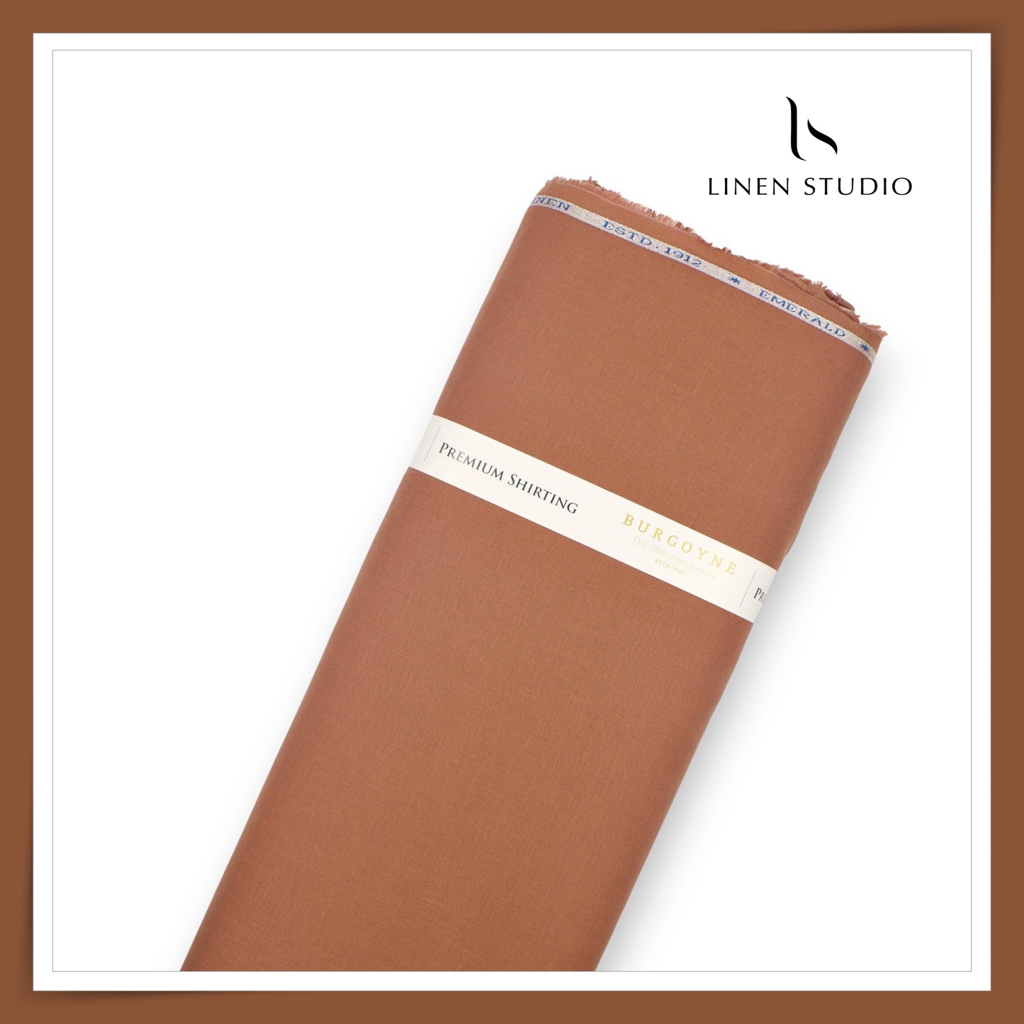 Burgoyne Premium Linen 70 Lea Shirting - Ginger Bread (NEW)