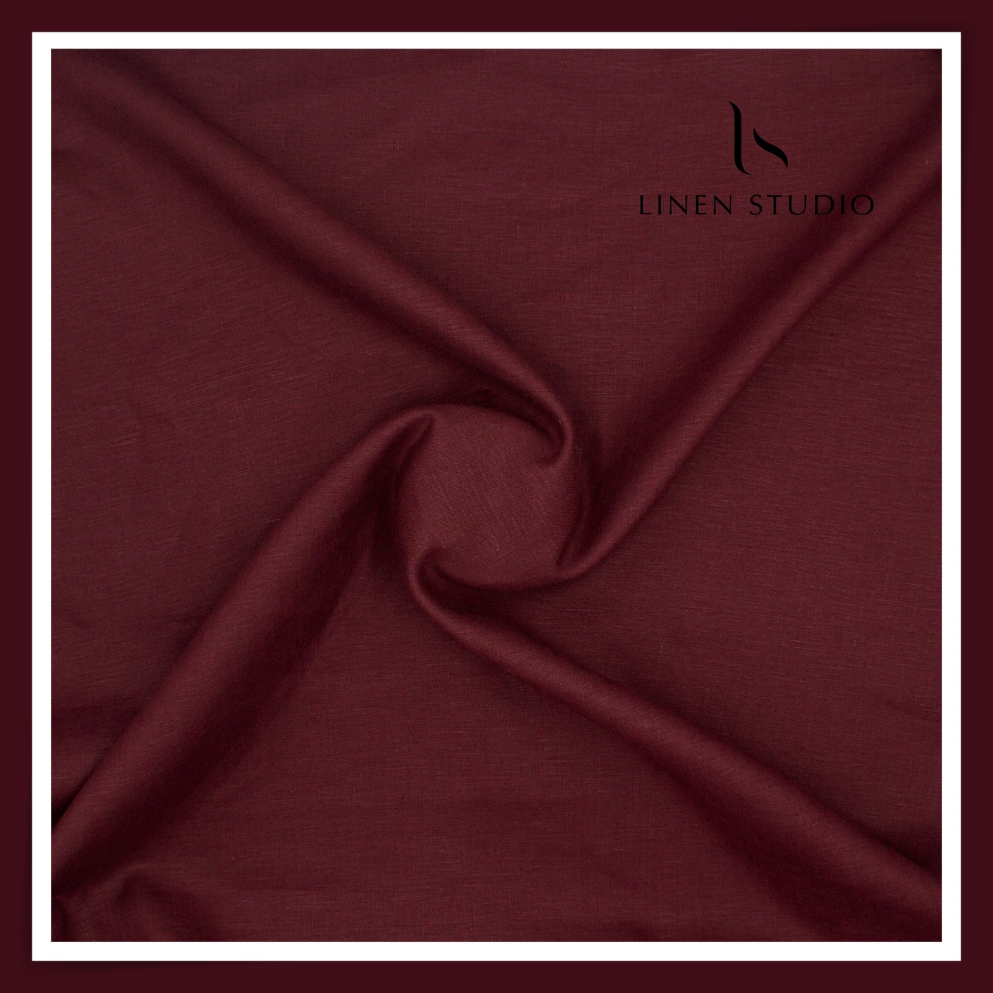 Burgoyne Premium Linen 70 Lea Shirting - Maroonish Red (NEW)