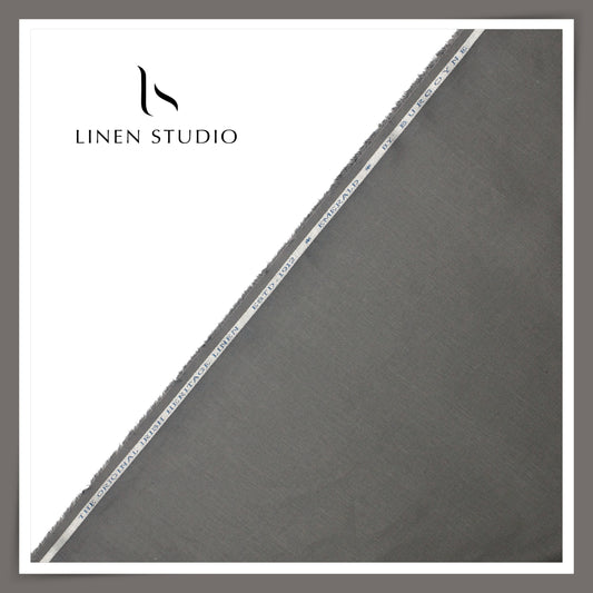 Burgoyne Premium Linen 70 Lea Shirting - Granite Green (NEW)