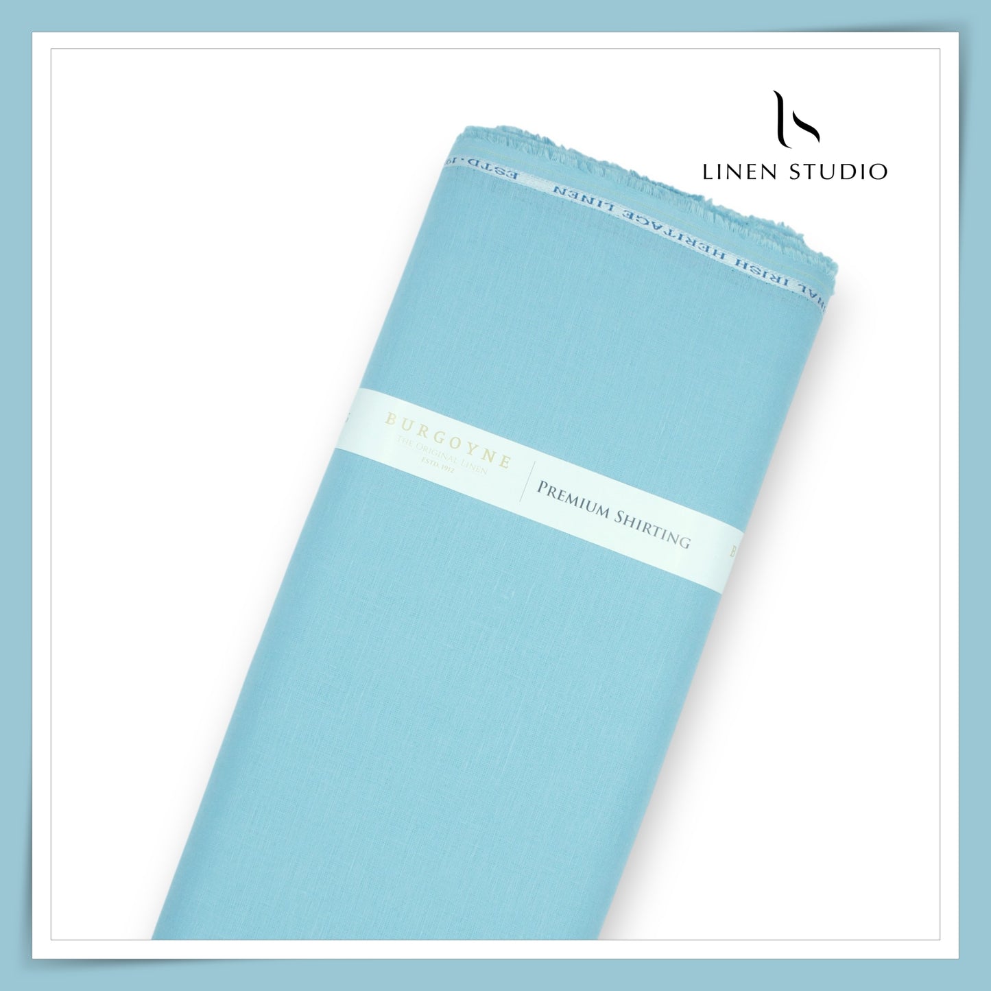 Burgoyne Premium Linen 70 Lea Shirting - Glacier Blue (NEW)