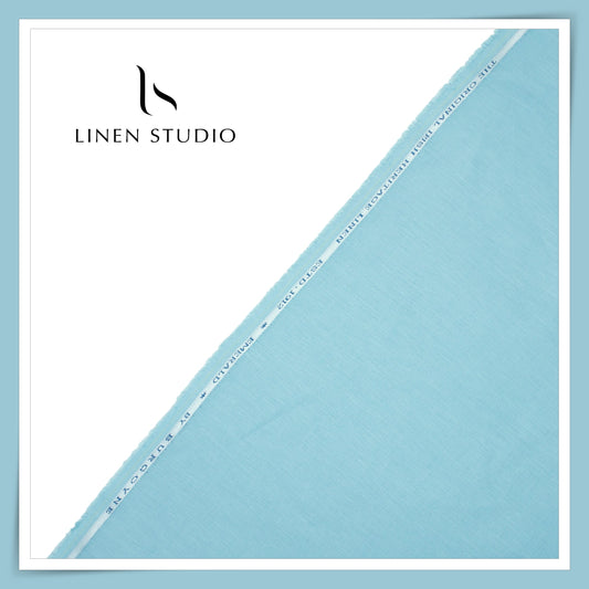 Burgoyne Premium Linen 70 Lea Shirting - Glacier Blue (NEW)