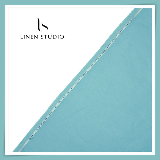 Burgoyne Premium Linen 70 Lea Shirting - Summer Blue (NEW)