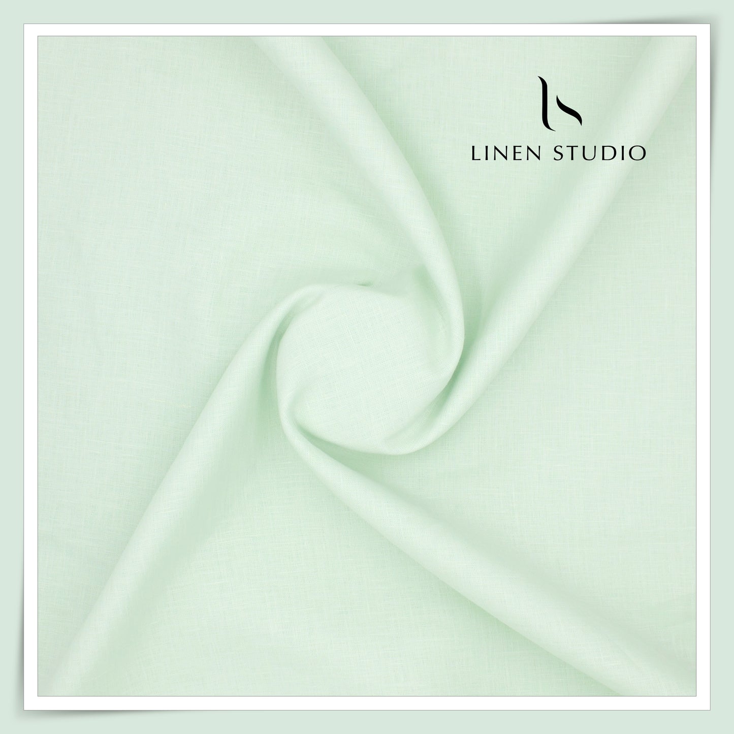 Burgoyne Premium Linen 70 Lea Shirting - Pale Green (NEW)