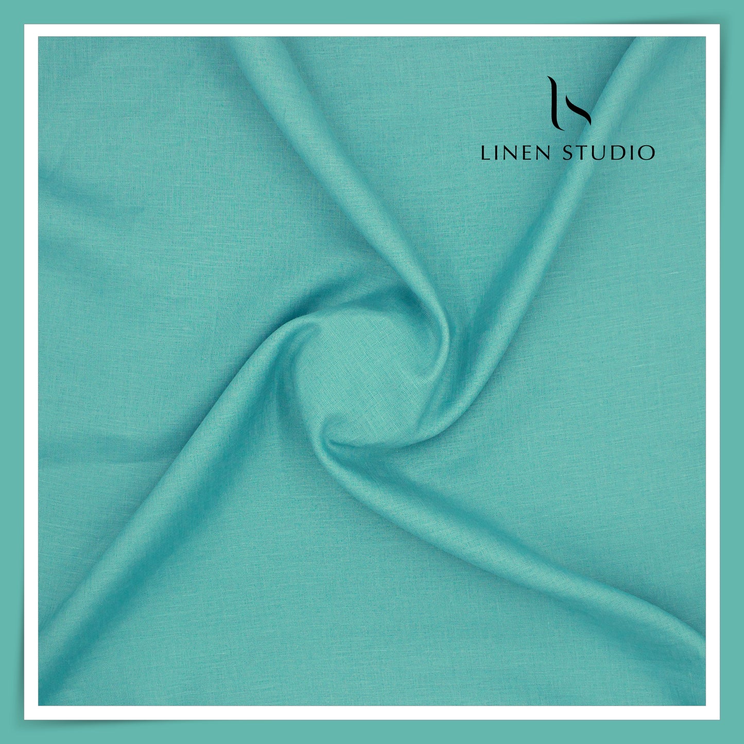 Burgoyne Premium Linen 70 Lea Shirting - Sea Greenish Blue (NEW)
