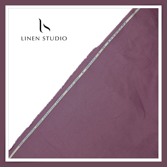 Burgoyne Premium Linen 70 Lea Shirting - Dirty Purple (NEW)