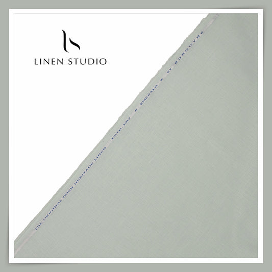 Burgoyne Premium Linen 70 Lea Shirting - Light Greenish Grey (NEW)