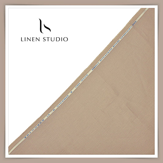 Burgoyne Premium Linen 70 Lea Shirting - Mushroom Brown (NEW)