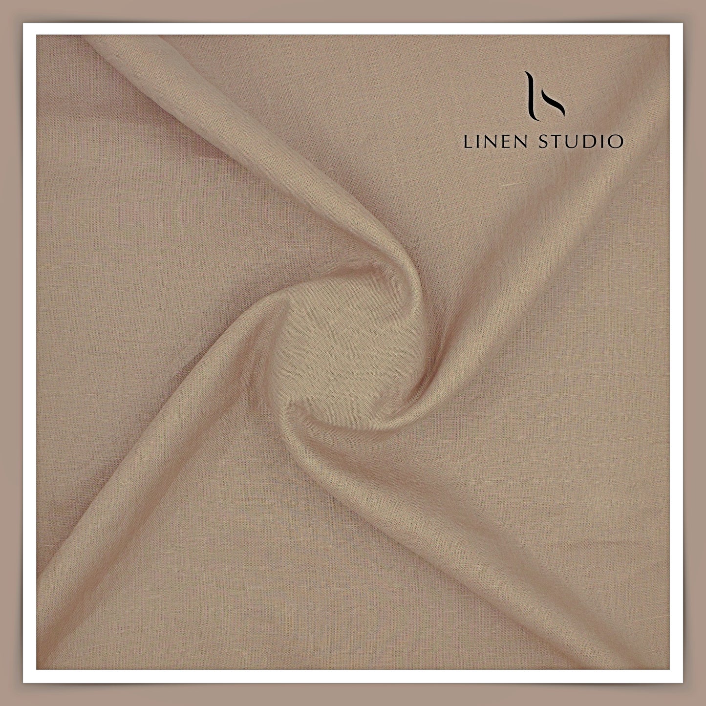 Burgoyne Premium Linen 70 Lea Shirting - Mushroom Brown (NEW)