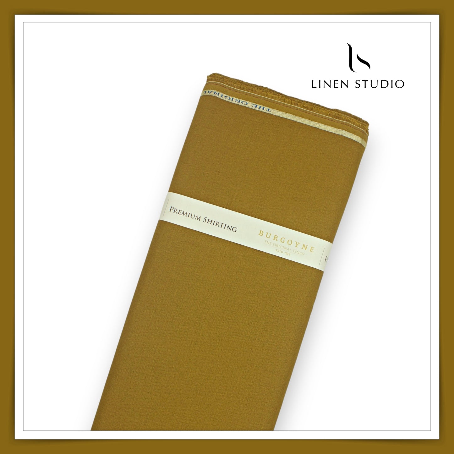 Burgoyne Premium Linen 70 Lea Shirting - Luxor Gold (NEW)