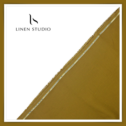 Burgoyne Premium Linen 70 Lea Shirting - Luxor Gold (NEW)