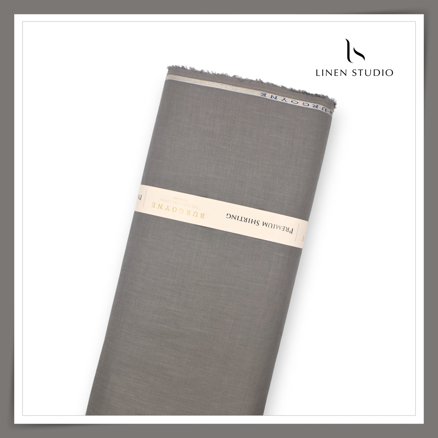 Burgoyne Premium Linen 70 Lea Shirting - Smokey Grey (NEW)