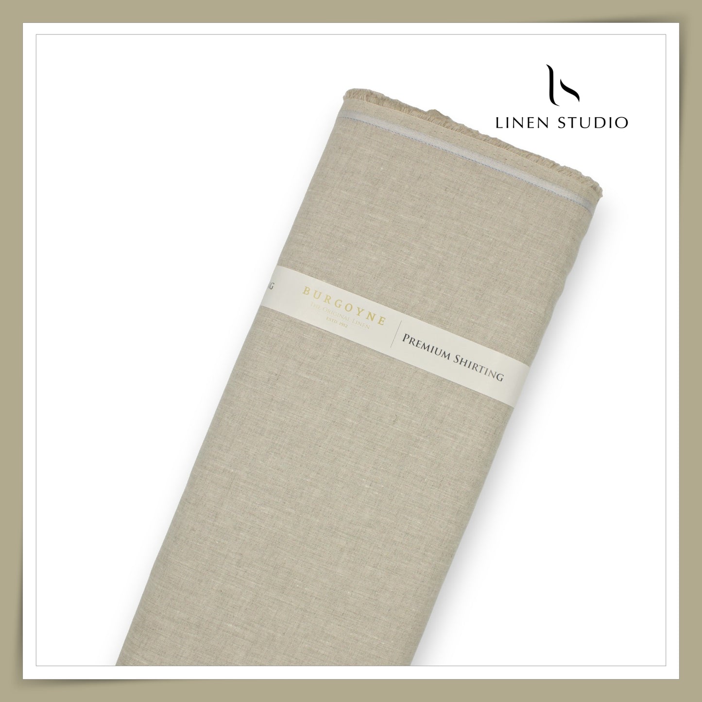 Burgoyne Premium Linen 70 Lea Shirting - Oatmeal (NEW)