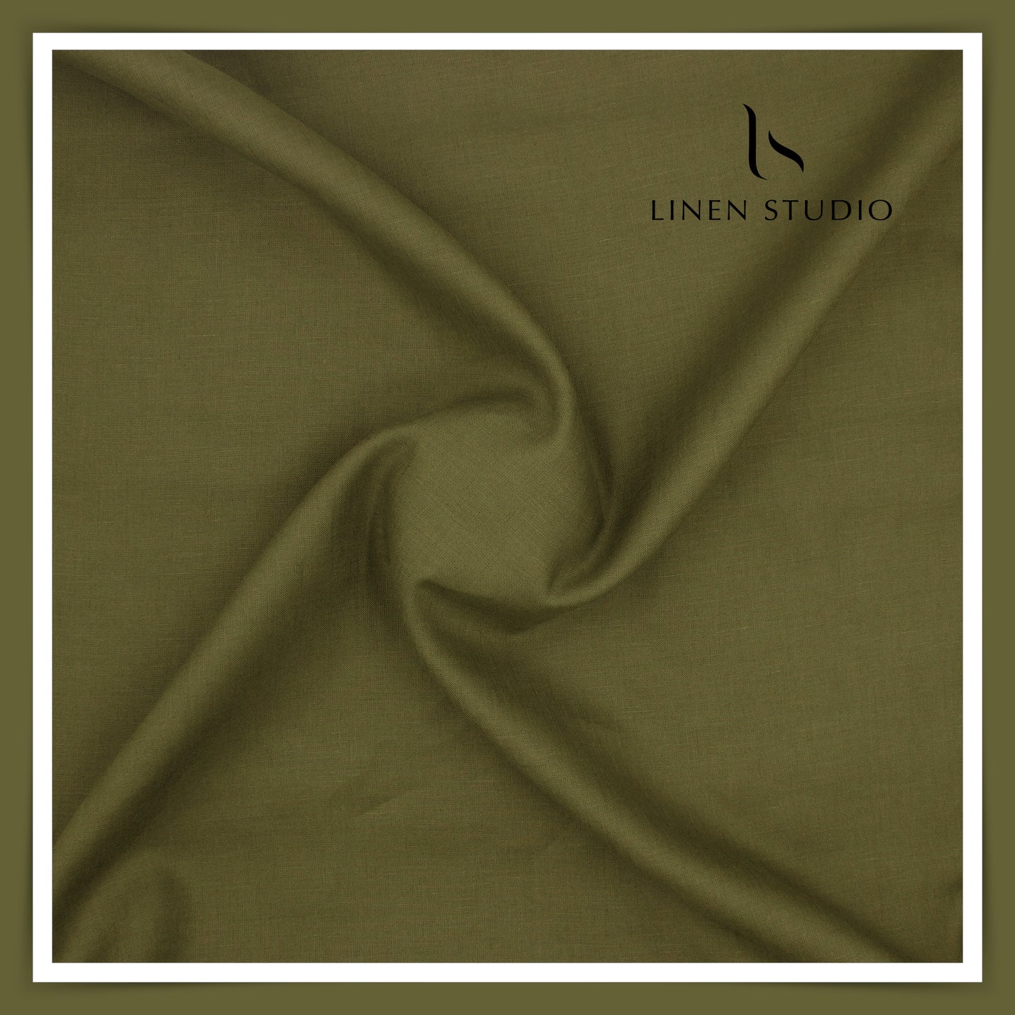 Burgoyne Premium Linen 70 Lea Shirting - Hemlock Green (NEW)