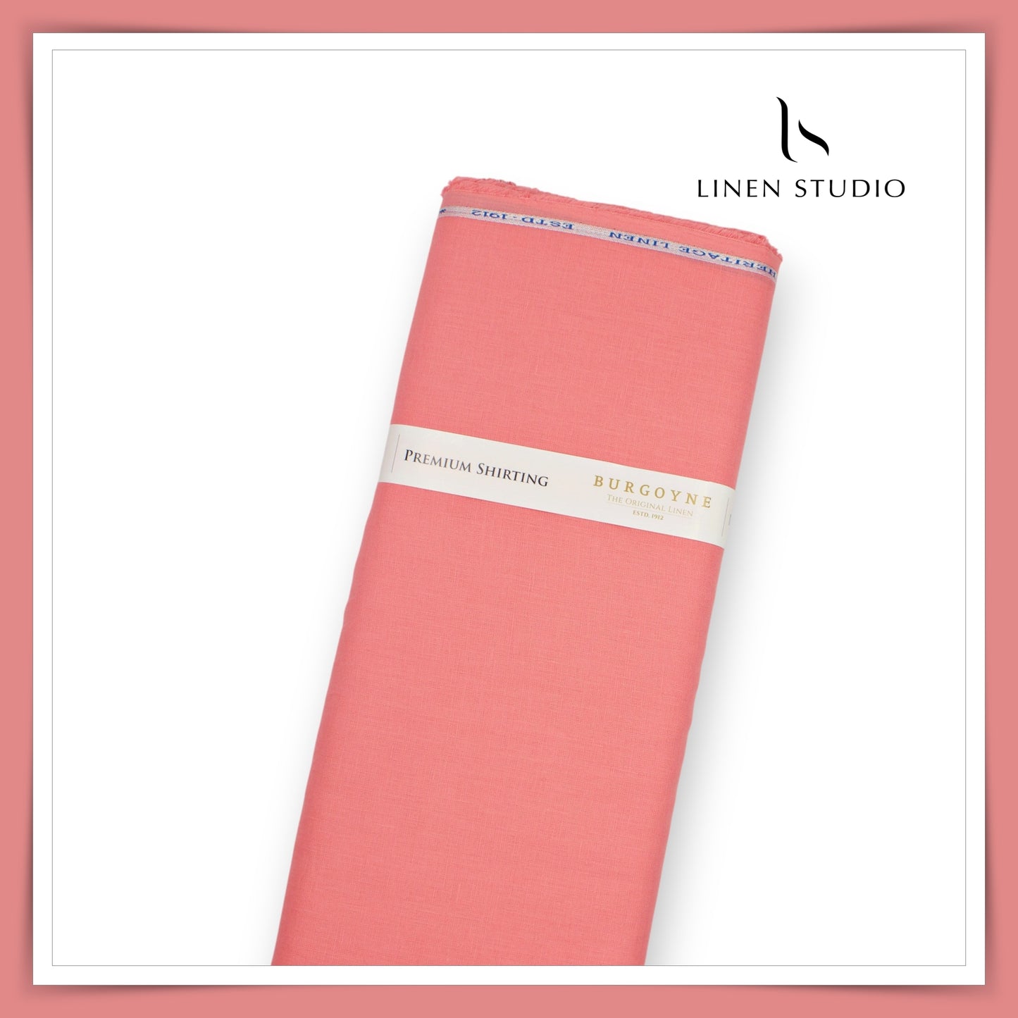 Burgoyne Premium Linen 70 Lea Shirting - Peach Blossom (NEW)